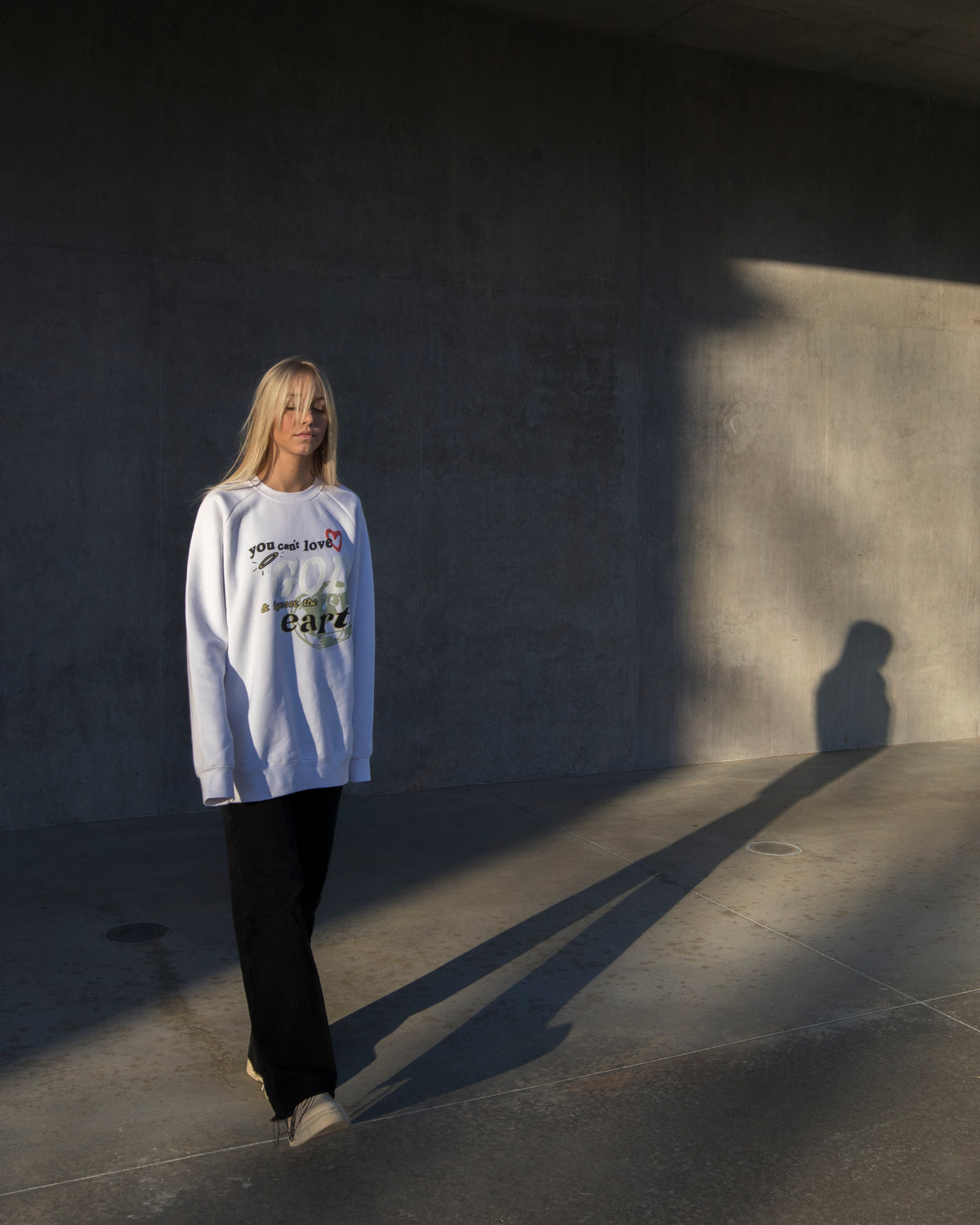 Crew Neck - You Can't Love God and Ignore The Earth